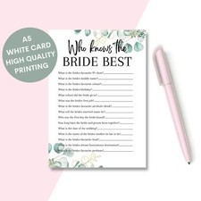 Hen Party Games, Who Knows the